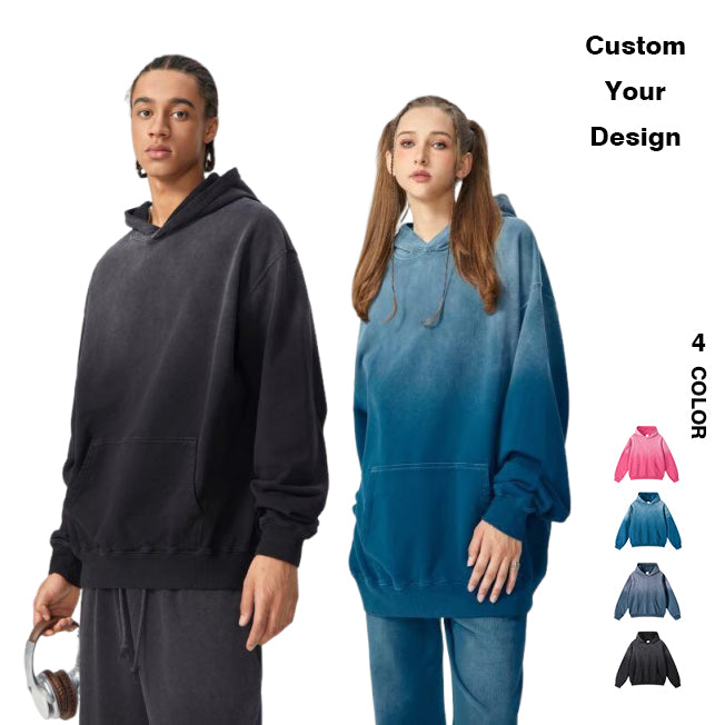 Hot Selling Hoodies Custom Tie Dye Unisex High Quality Black Heavyweight 100% Cotton Washed Streetwear Manufacturer Hoodies
