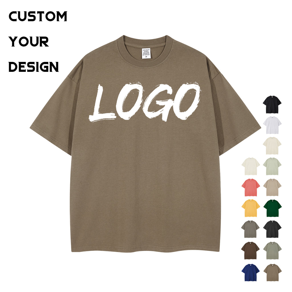 Men's T-shirts Wholesale Blank Custom 100% Cotton Oversized Drop Shoulder High Quality Streetwear Plain Tshirts for Printing