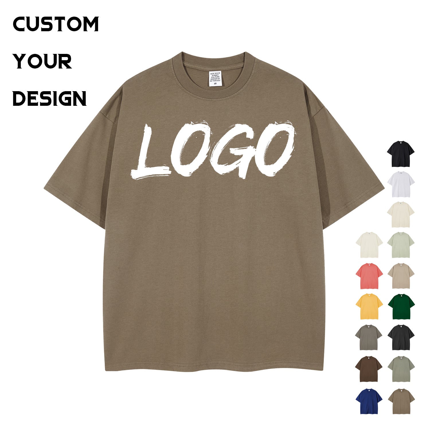 Men's T-shirts Wholesale Blank Custom 100% Cotton Oversized Drop Shoulder High Quality Streetwear Plain Tshirts for Printing