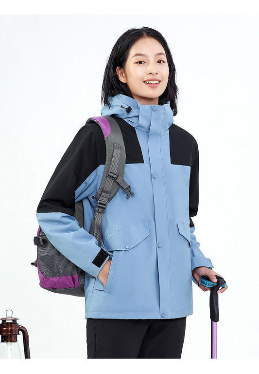 7 Color Large Pocket Three in One Windbreaker Jacket with Detachable Combination of Hood and Sleeves Suitable for Single Wear