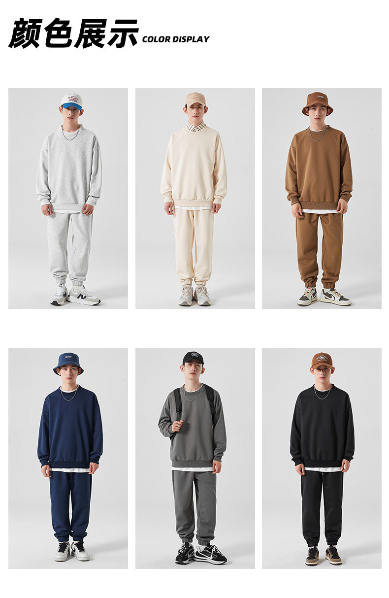 Heavyweight Blank Black Distressed Embroidery Sublimation Streetwear Polyester Screen Printed Fashion Sweatpants and Hoodie Set