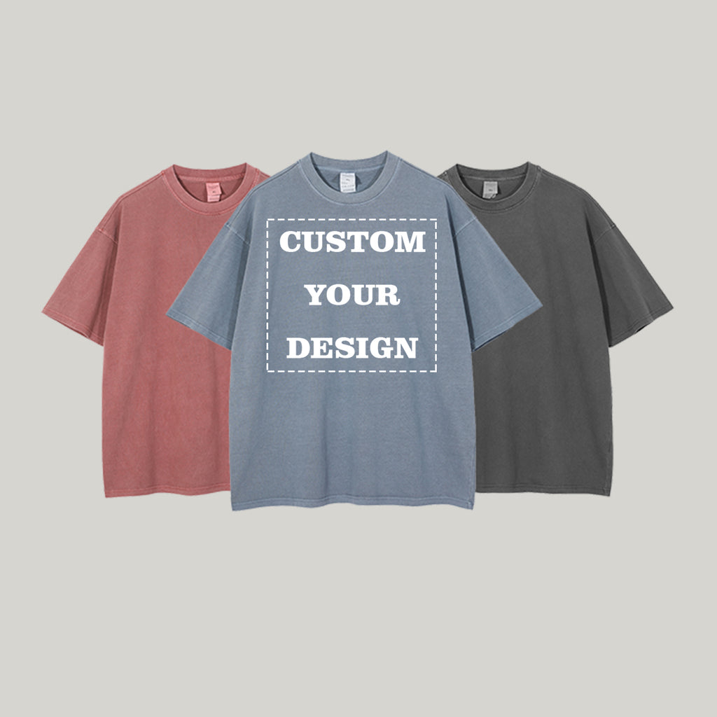Vintage Custom logo Tshirts T-shirt Hip Hop Round Neck Blank Loose 100% Cotton Summer Short Sleeve t Shirts High Quality