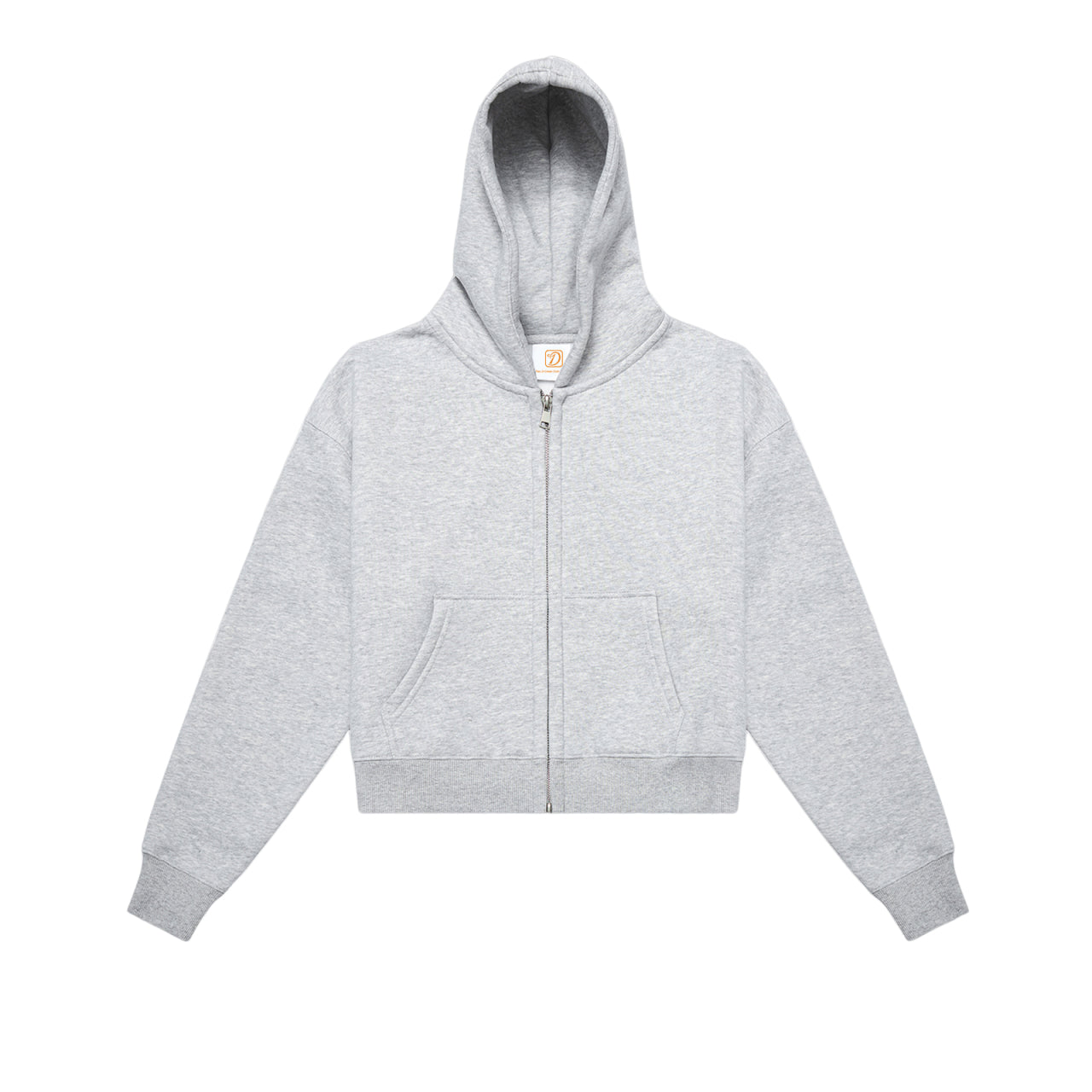 Women's Hoodies Heavyweight Fashion Crop Top Short High Quality Sport Blank Pure Color Custom Zip up Fleece Drop Shoulder Hoodie