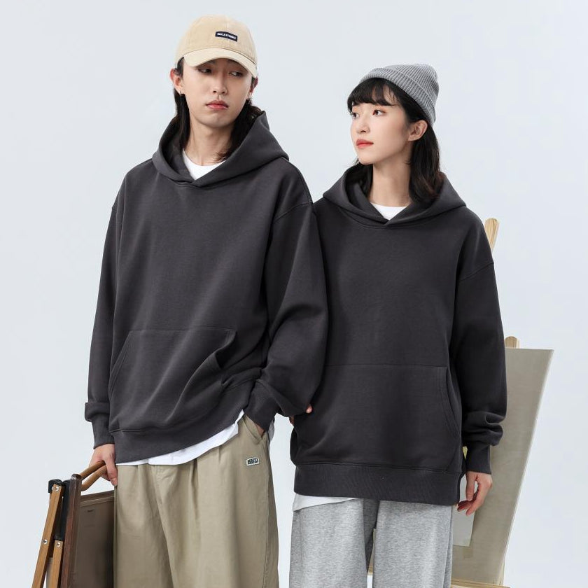 Mens Hoodies 500G Heavyweight Custom Puff Print Blank High Quality Wireless Drop Shoulder Streetwear Fashion Wholesale Hoodies