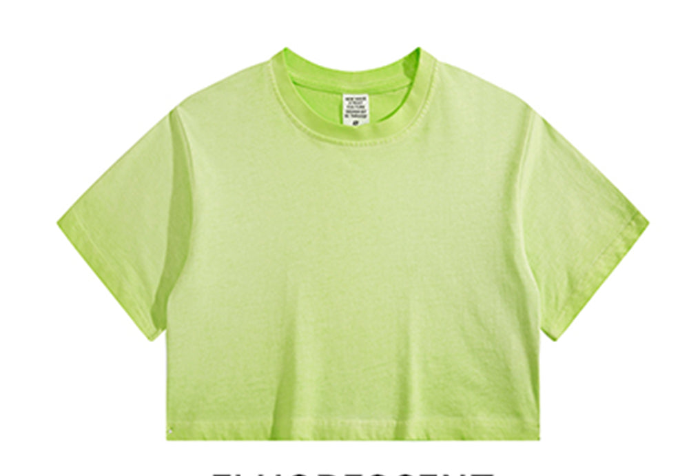 T-shirt From a Trendy Brand 9 Color Ombre Washed Short Sleeve T Shirt Western Style INS Sexy Girl's Top Tshirt 100 Cotton Blanc