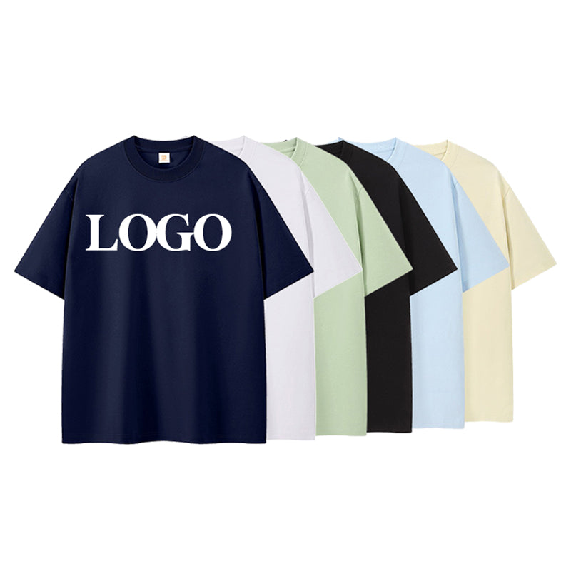 Custom Wholesale t Shirt for Men Blank Prue Color High Quality Polyester/Cotton Puff Printing Personalized Short Sleeve T-shirt
