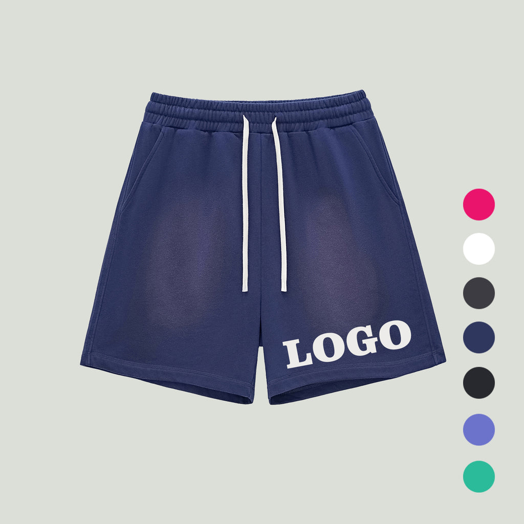 Vintage Custom logo Shorts High Quality Acid Wash Heavyweight Blank Polyester/Cotton Summer Distressed Personalized Shorts