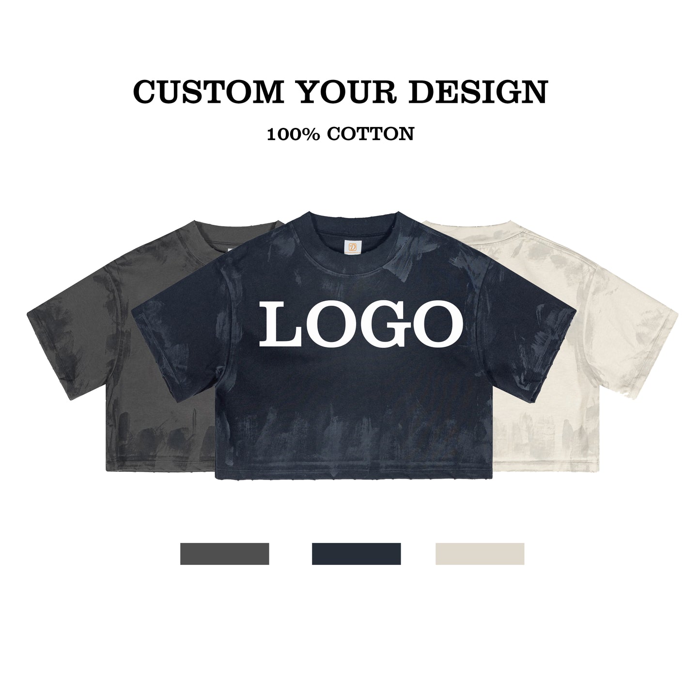 Crop Top Custom Vintage t Shirt Heavy Cotton 2026 Summer New Design High Quality Fashion Wholesale Heat Transfers for T-shirts