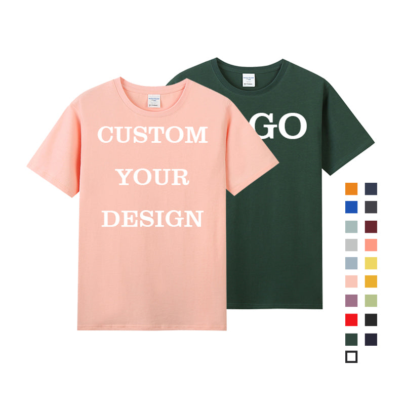 Plus Size Men's T-shirt Regular Fit High Quality Multi Color Blank Streetwear 100% Cotton Black Plain Tshirts for Printing