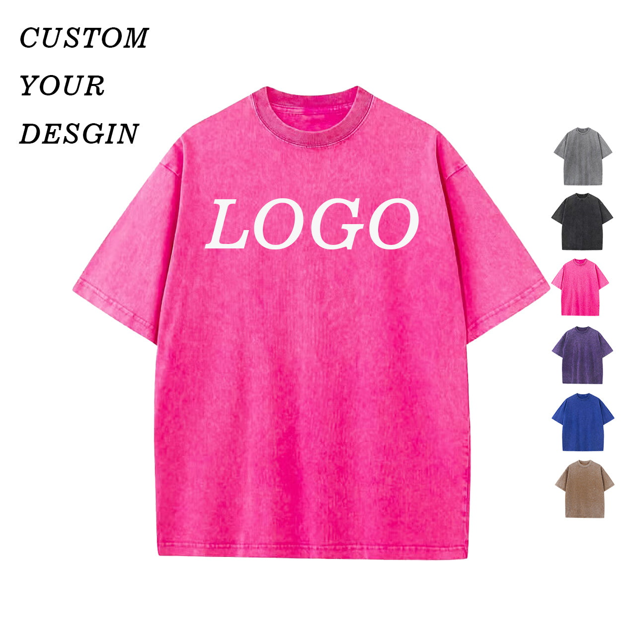 Mens Clothing Custom logo t Shirt Blank High Quality Vintage Drop Shoulder Round Neck Short Sleeve Fashion Streetwear Tshirts