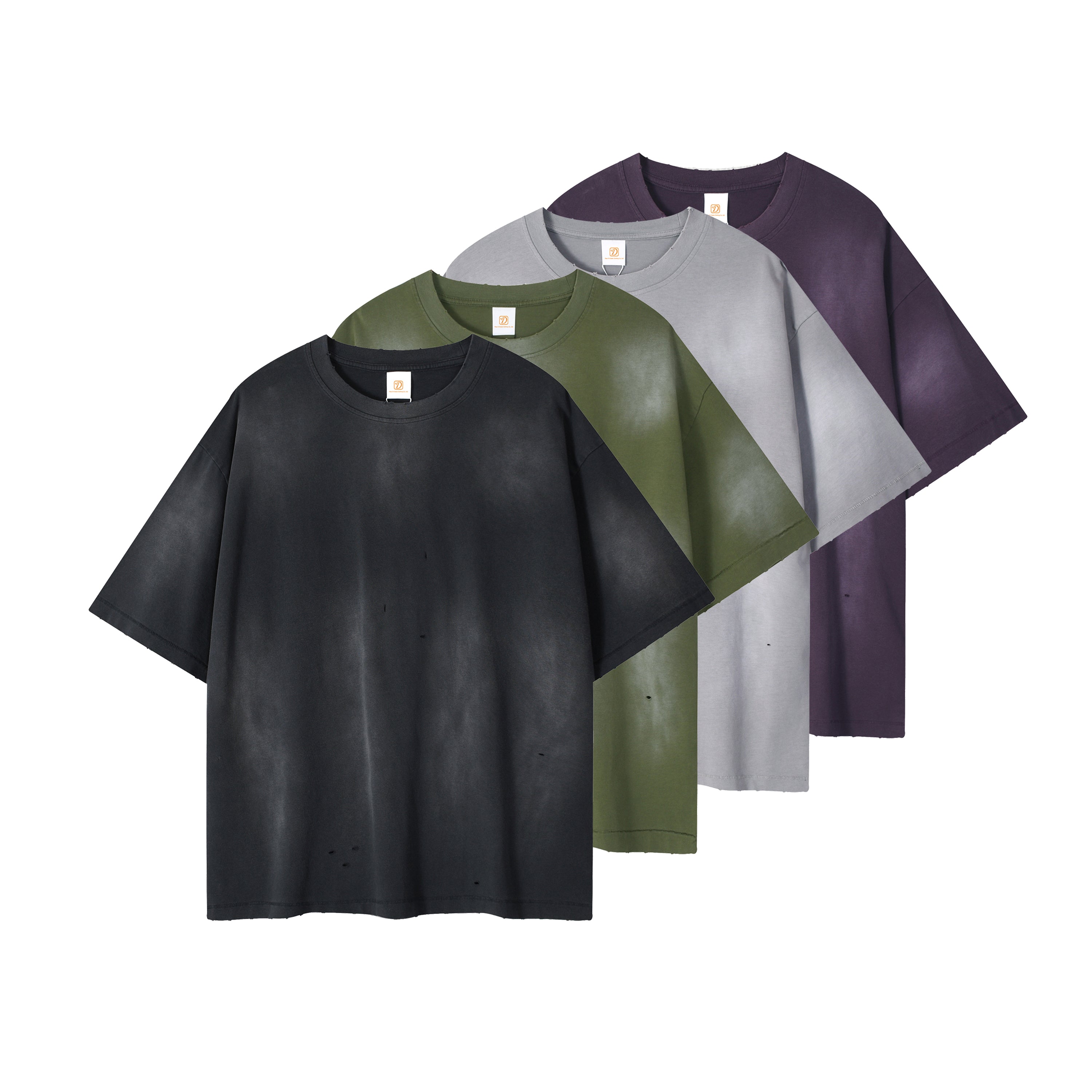 Customized t Shirts Heavyweight Streetwear Washed Blank New Design 100% Cotton High Quality Screen Printed t Shirt for Men