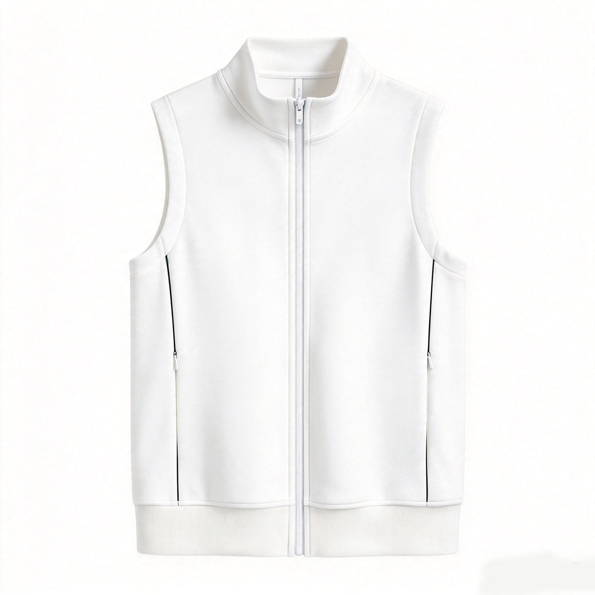 Three Color Silver fox Fur Sleeveless Zipper Pullover Hoodie Can Design Patterns for You for Free High Quality Short Hoodie