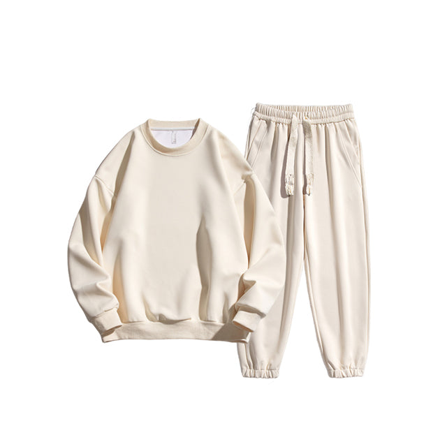 Oversized Streetwear Sweatpants and Hoodie Set Custom Distressed Embroidery High Quality Crewneck Wholesale Hoodies Suit