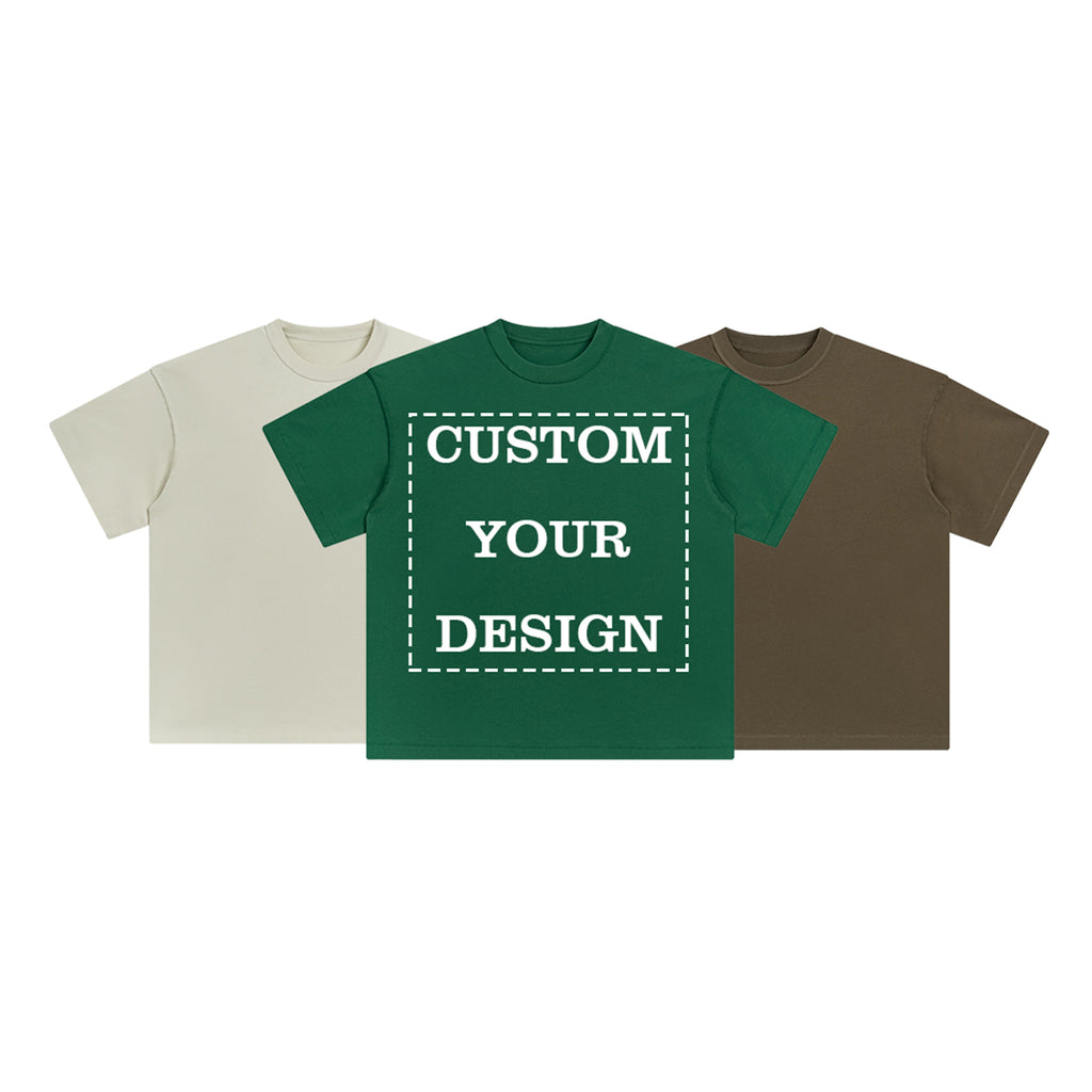 Heavyweight Custom Tshirt Loose Drop Shoulder Casual High Quality Unisex Short Sleeve T-shirt Streetwear 100% Cotton T-shirts