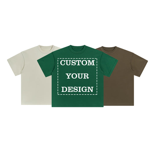 Heavyweight Custom Tshirt Loose Drop Shoulder Casual High Quality Unisex Short Sleeve T-shirt Streetwear 100% Cotton T-shirts