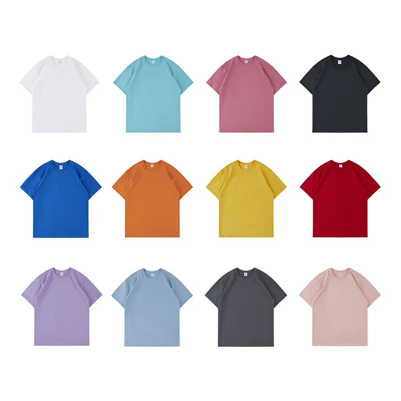 Men's T-shirts Custom Heavyweight Loose High Quality Blank Streetwear Crew Neck Loose Pure Color Dtf Transfers for t Shirts