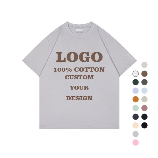 S-4XL Oversized Tshirt Streetwear Round Neck Custom Blank Multi Color High Quality 100% Cotton Heat Transfers for T-shirts