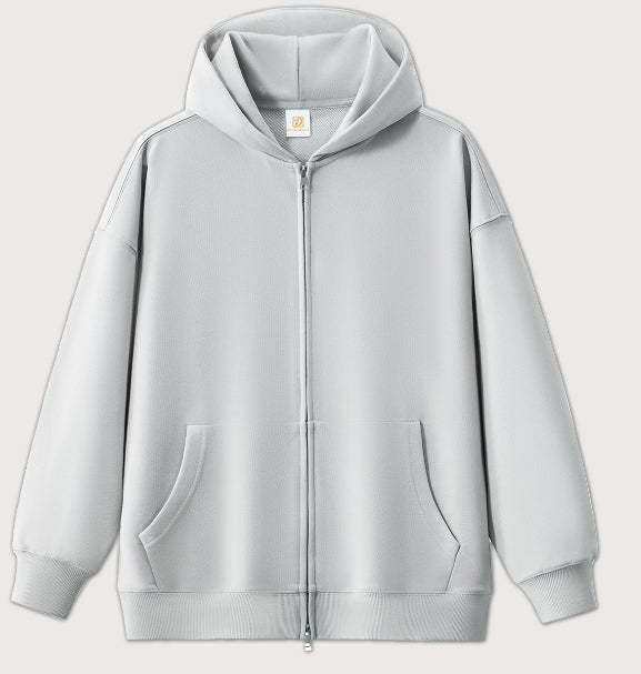 Manufacturer Hoodies 400 Gram Heavyweight Zipper Hooded Sweatshirt Fall and Winter Style Hooded Plain Oversized Streetwear