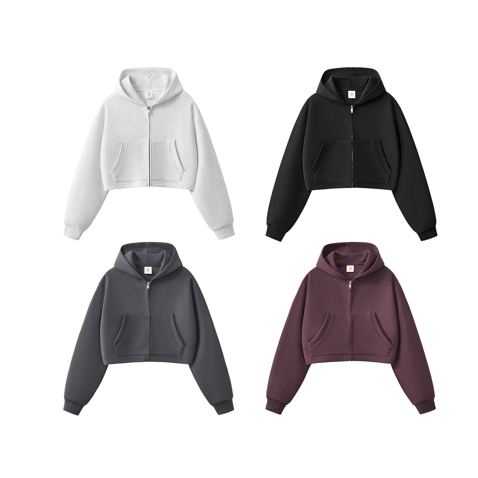 Hot Selling Women Crop Hoodie 2026 New Design Streetwear High Quality Sublimation Screen Printed Drop Shoulder Fashion Hoodies