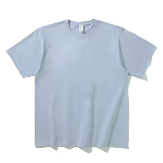 Wholesale Heavyweight Drop Shoulder Sublimation Streetwear Pure Color Heavy Cotton Round Neck High Quality Fashion T-shirts