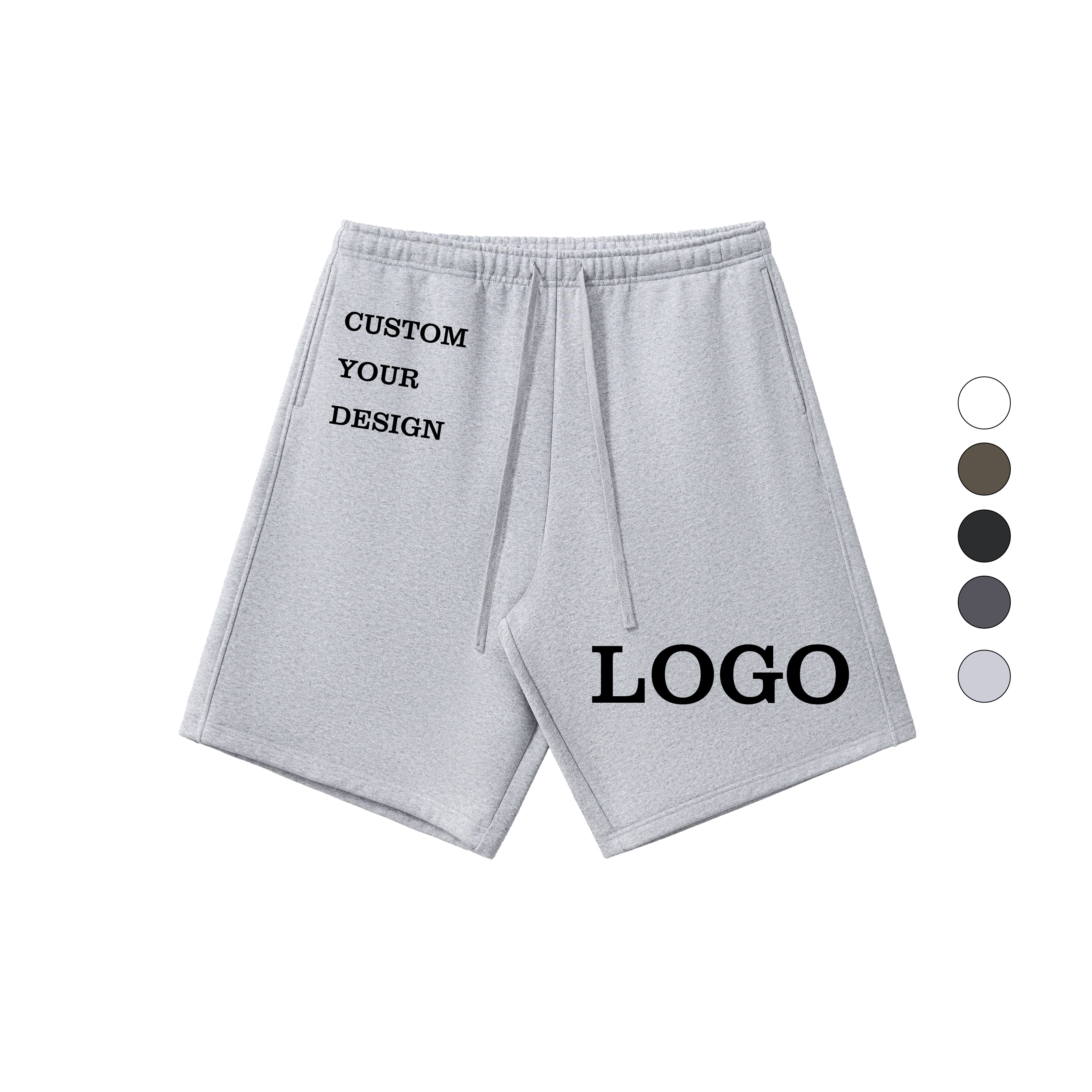 Men's Shorts 2026 Summer New Design Custom Heavyweight Distressed Polyester/Cotton Personalized Dtf Transfers for Shorts