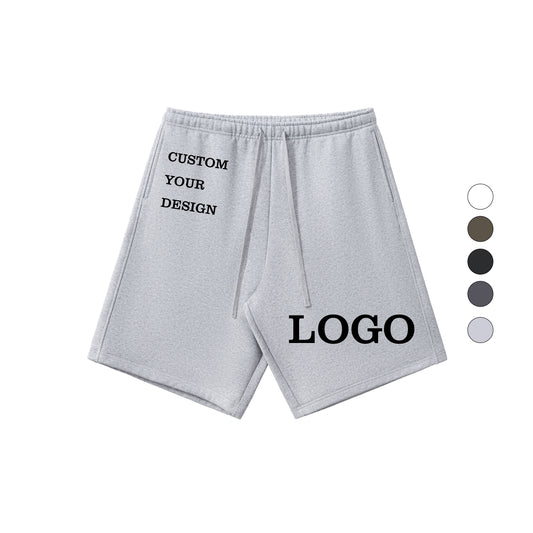 Men's Shorts 2026 Summer New Design Custom Heavyweight Distressed Polyester/Cotton Personalized Dtf Transfers for Shorts