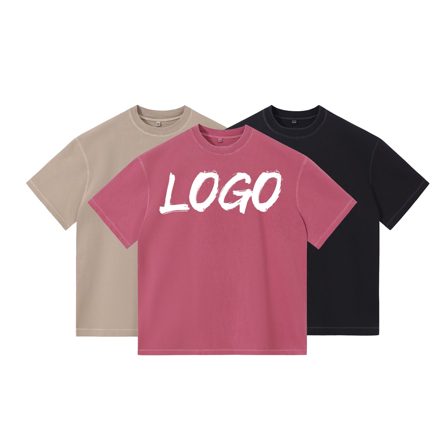 Heavyweight Tshirts Custom Puff Printing Unisex Blank High Quality Acid Wash Streetwear Fashion Men'splain Tshirts for Printing