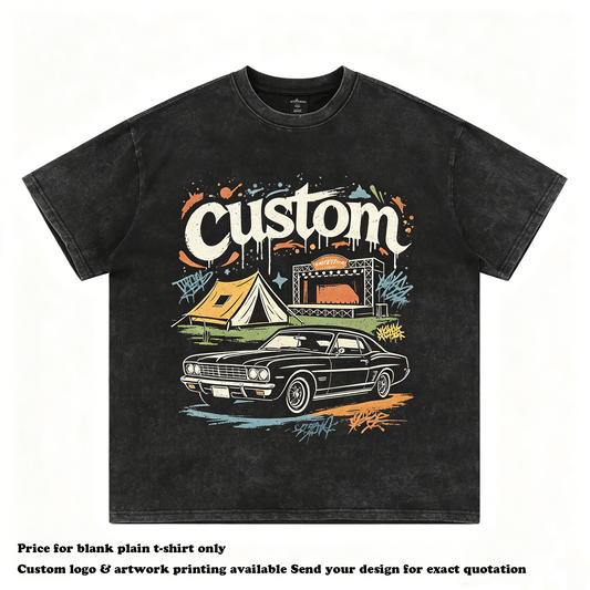 High Quality T-shirt Wholesale Design Custom logo Summer Short Sleeve 100% Cotton Drop Shoulder Streetwear Embroidery T-shirt