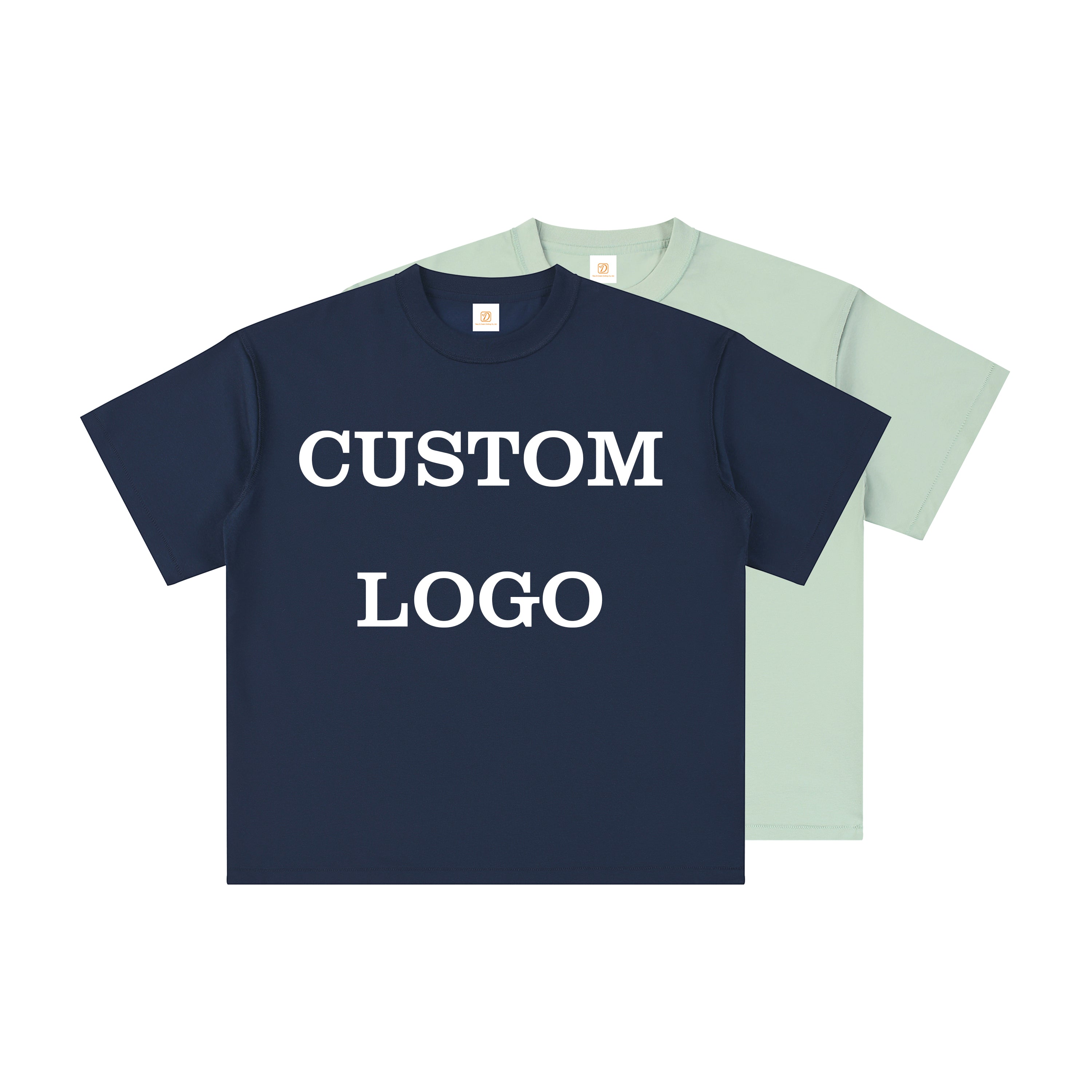 Loose Custom T-shirt Streetwear Embroidery logo Pure Color Round Neck Short Sleeve High Quality Distressed Puff Print t Shirt