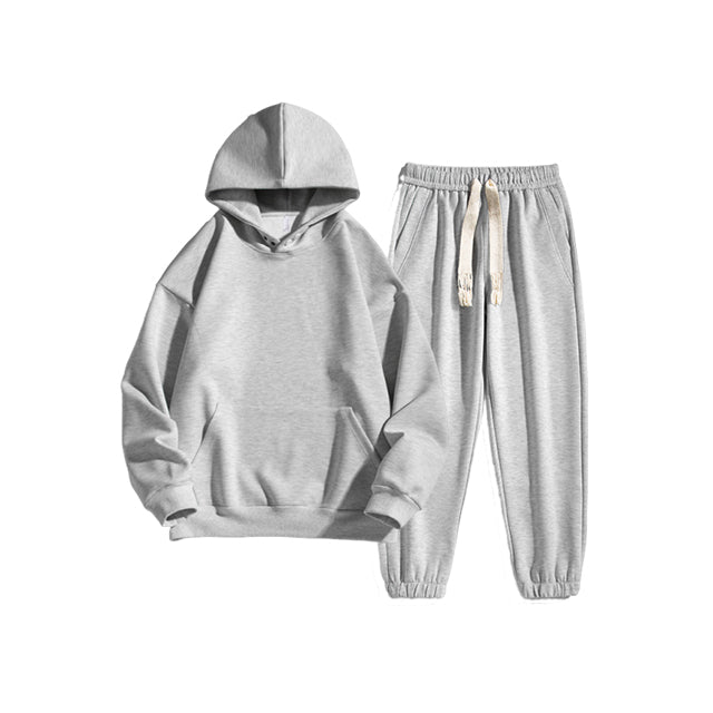 Hot Selling Sweatpants and Hoodie Set Blank Thick Wireless High Quality Custom Puff Printing Pure Color Wholesale Hoodies