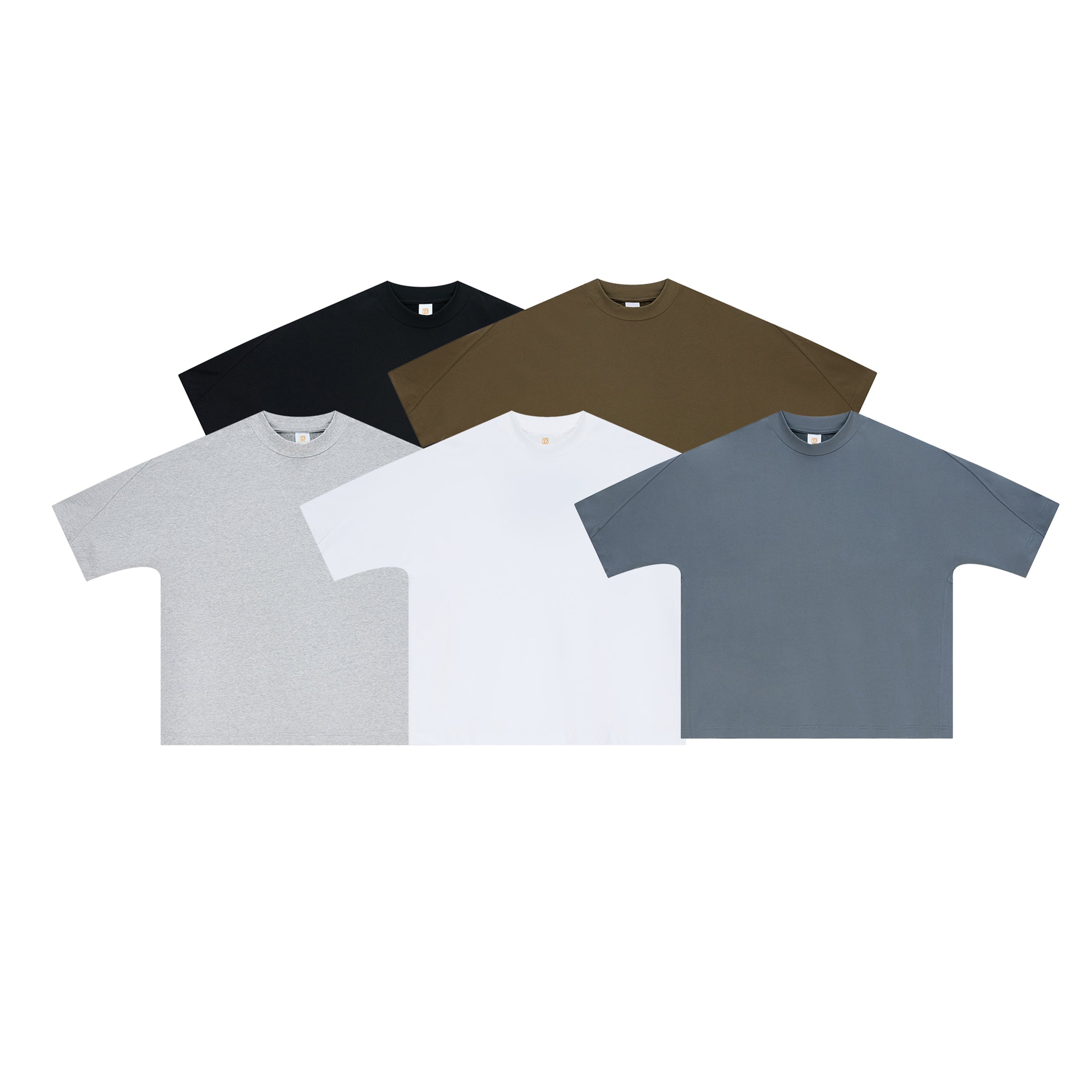 Boxy High Quality Tshirt Prue Color Streetwear Custom Puff Printing Casual Summer Short Sleeve Fashion Patchwork t Shirt for Men