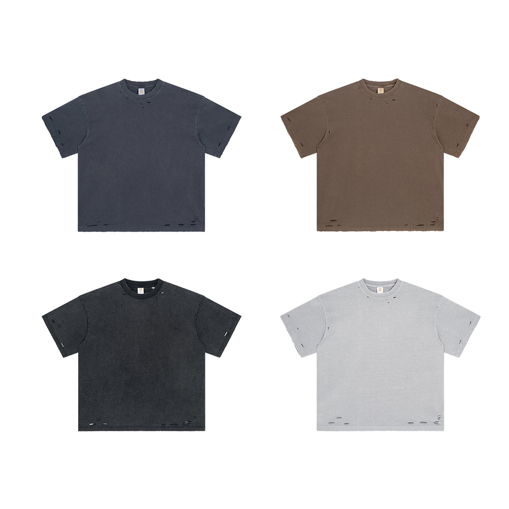Clothing Manufacturer Streetwear Oversized Men's T-shirts 100% Cotton Heavyweight Custom Acid Wash Drop Shoulder Design Tshirt
