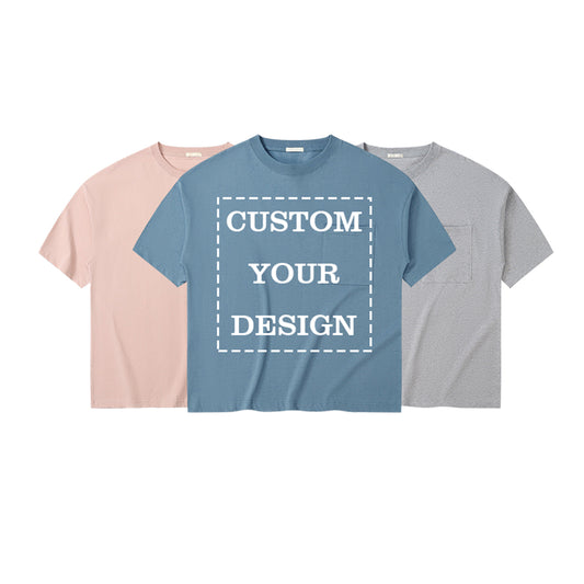 100% Cotton Oversized Tshirt Streetwear Loose High Quality Blank Pure Color Custom Puff Printing Personalized Men's T-shirts