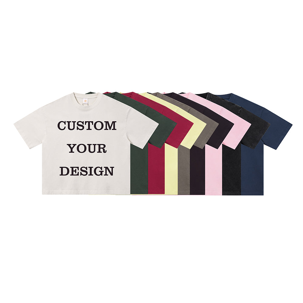 Heavyweight Multi Color Tshirts Boxy Streetwear High Quality Custom Acid Wash Casual Summer New Style Fashion Soft T-shirts