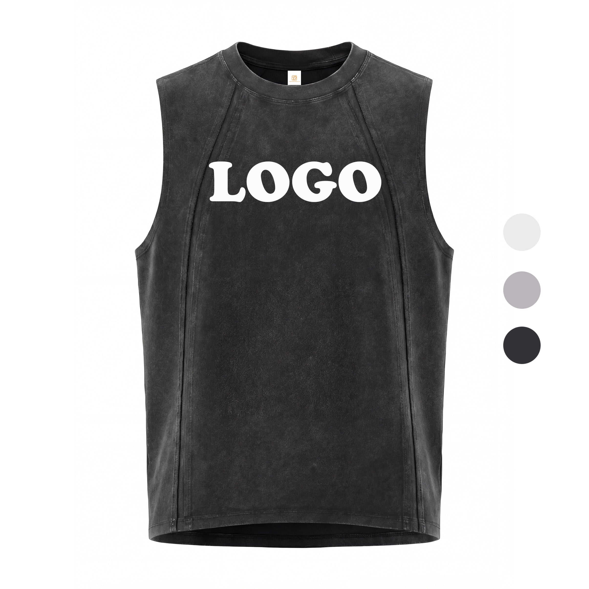 Gym T-shirt for Men Wax Printing Patchwork Sleeveless High Quality Customized Summer Streetwear Casual Sleeveless T-shirt