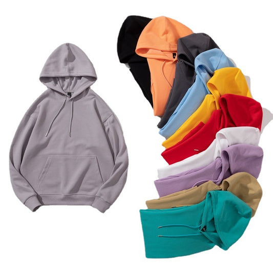Custom Drop Shoulder Pure Color Blank Pullover Streetwear Heavyweight Unisex High Quality Custom Puff Print Multicolored Hoodie