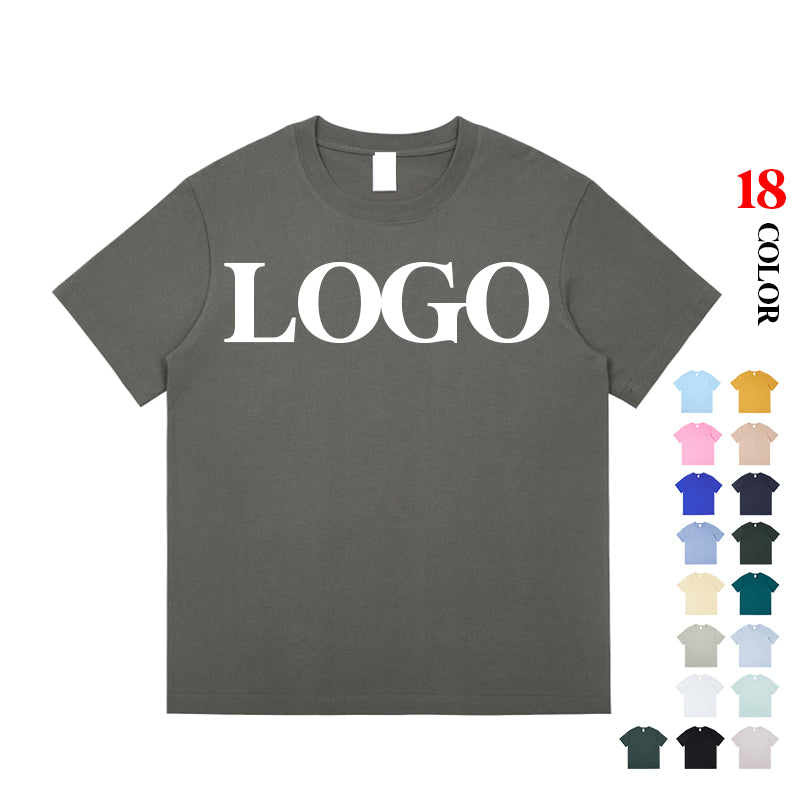 Oversized Blank Custom Tshirt Custom Heavy Cotton High Quality Basic Pure Color Summer Short Sleeve Plain Design Men's T-shirts