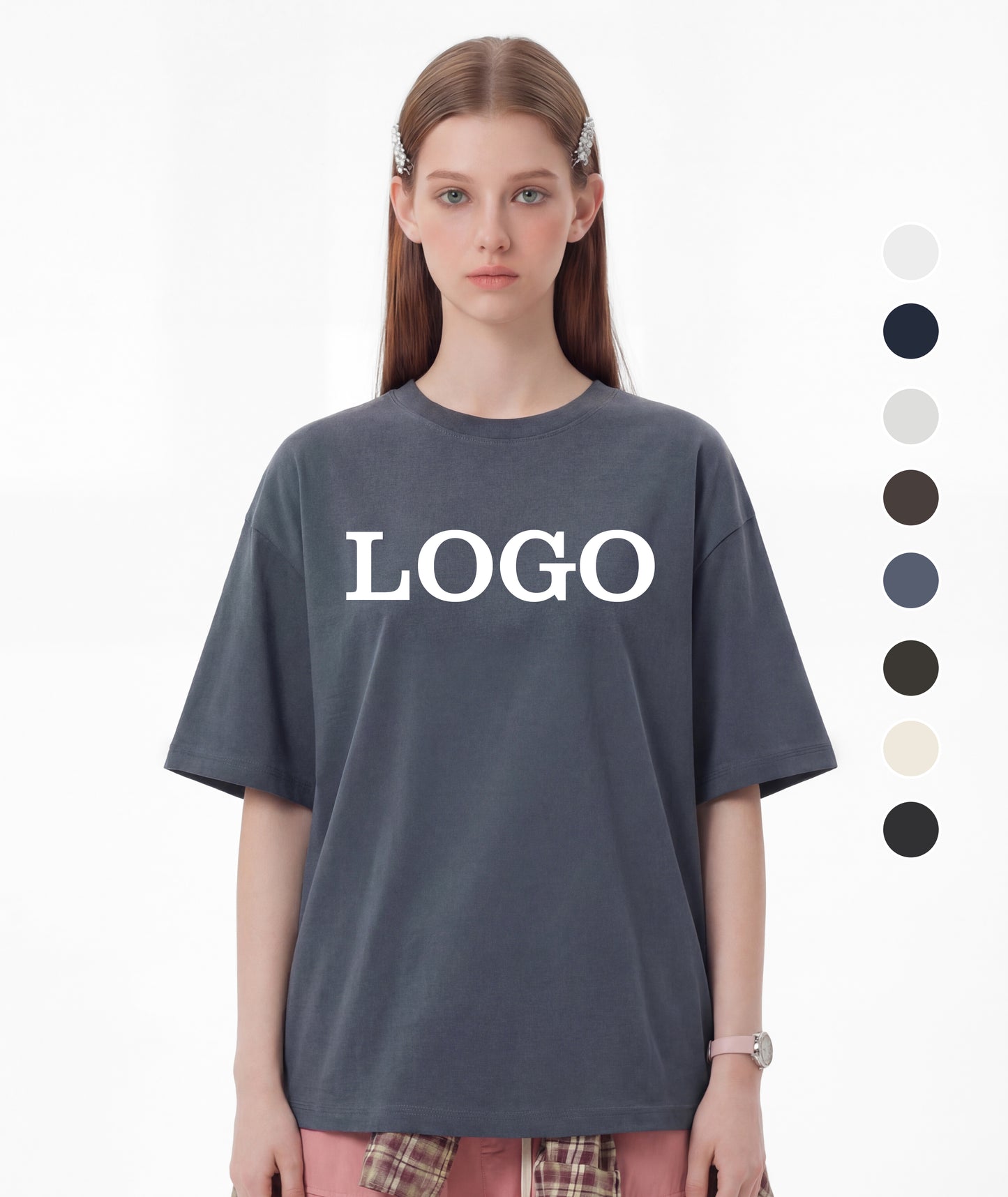 150g Custom t Shirt High Quality Drop Shoulder Streetwear Polyester/Cotton t Shirt Short Sleeve Summer Personalized T-shirt