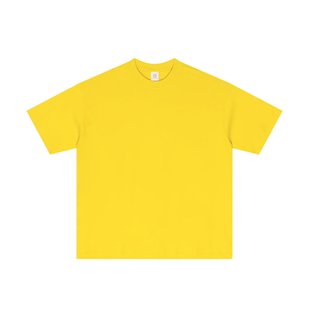 Hot Selling T-shirt Summer Short Sleeve Blank Pure Color High Quality Drop Shoulder Round Neck Wholesale Embroidery logo T-shirt