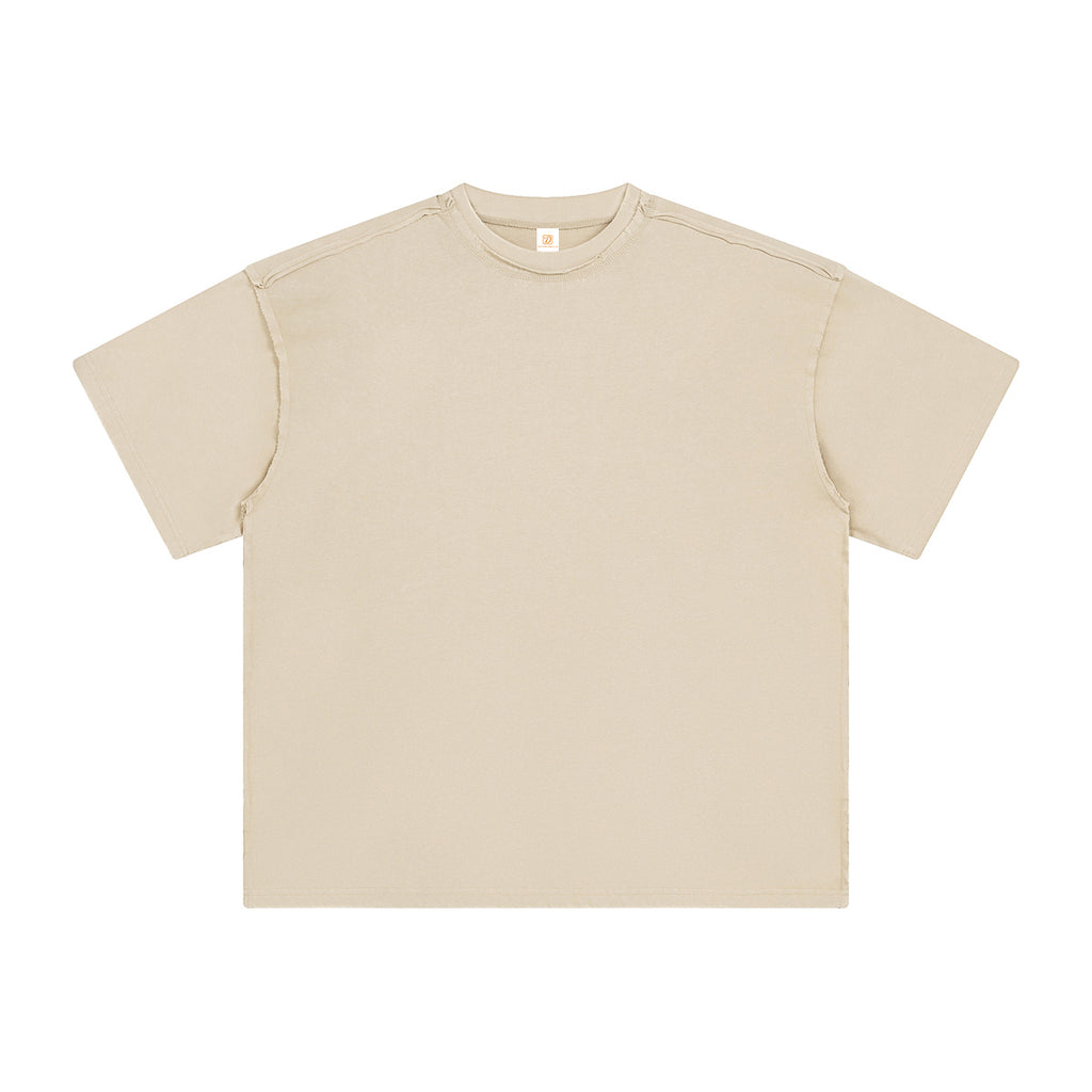 t Shirt Custom logo Heavyweight Streetwear Loose Vintage Wased Drop Shoulder Men's Blank Fashion Heat Transfers for T-shirts