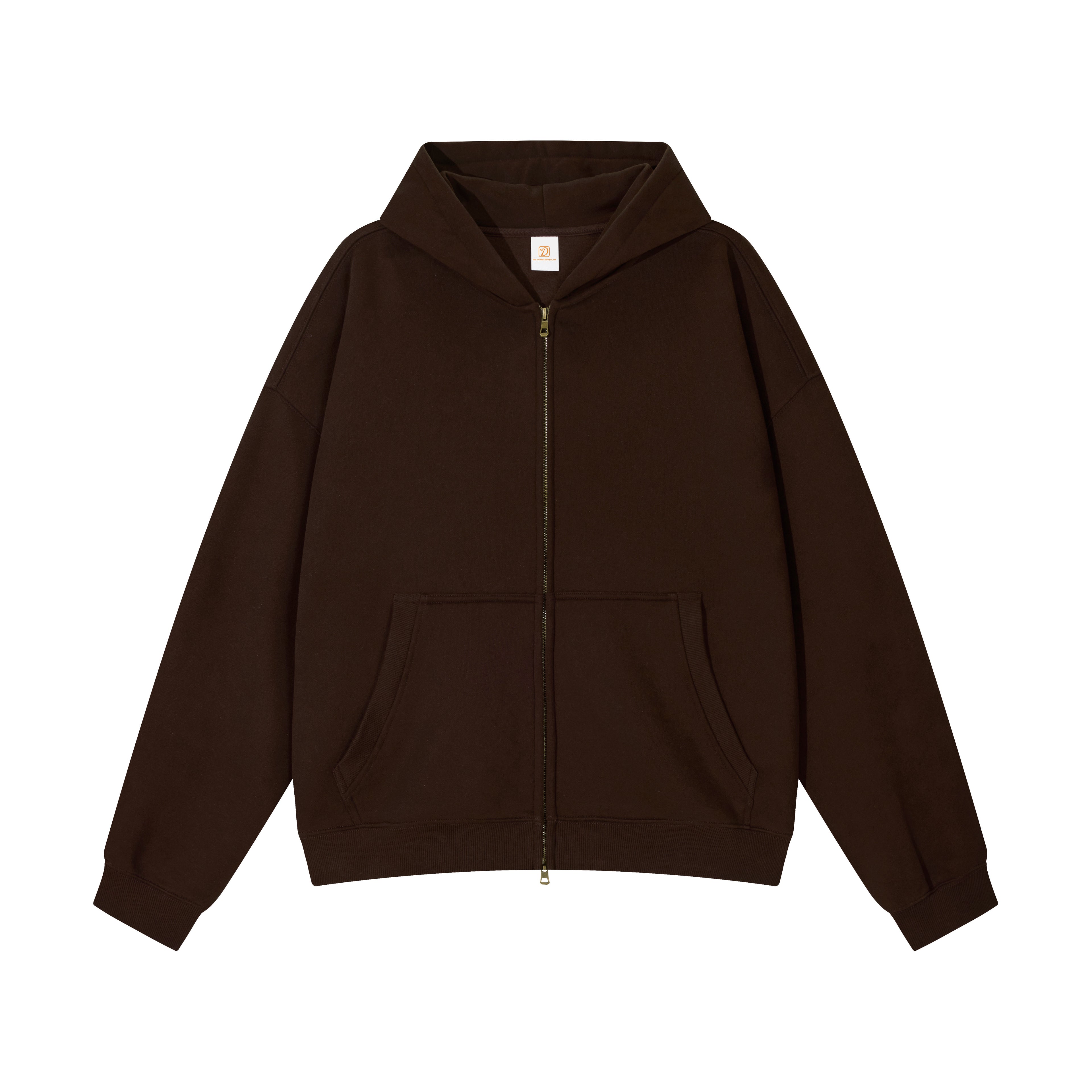 Manufacturer Hoodies Custom Drop Shoulder High Quality Streetwear Blank Boxy Fashion Fleece Full Zip up Men's Hoodie