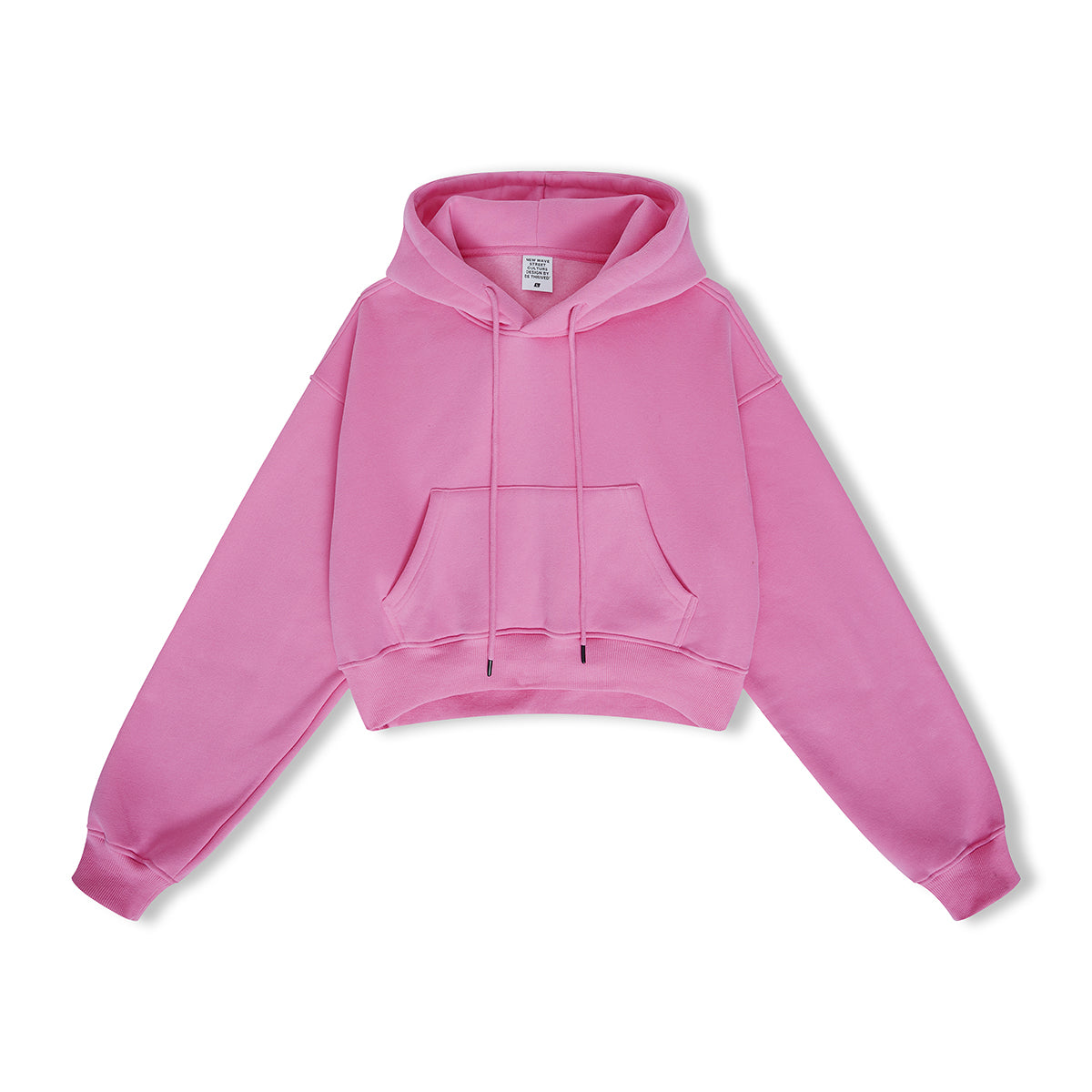Wholesale Hoodies 12 Color Fleece Hooded Women's Short Sleeve Crop Top in Solid Color High Quality Plain Hoodies for Printing