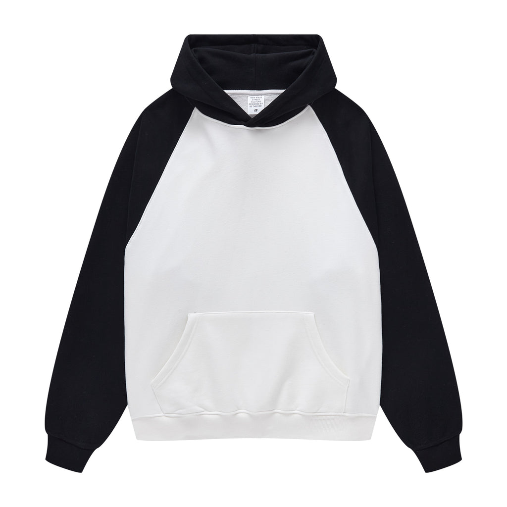 Heavy Cotton Sublimation Distressed Embroidery Cross-shoulder Color-blocking Streetwear Men's Hoodie Manufacturers