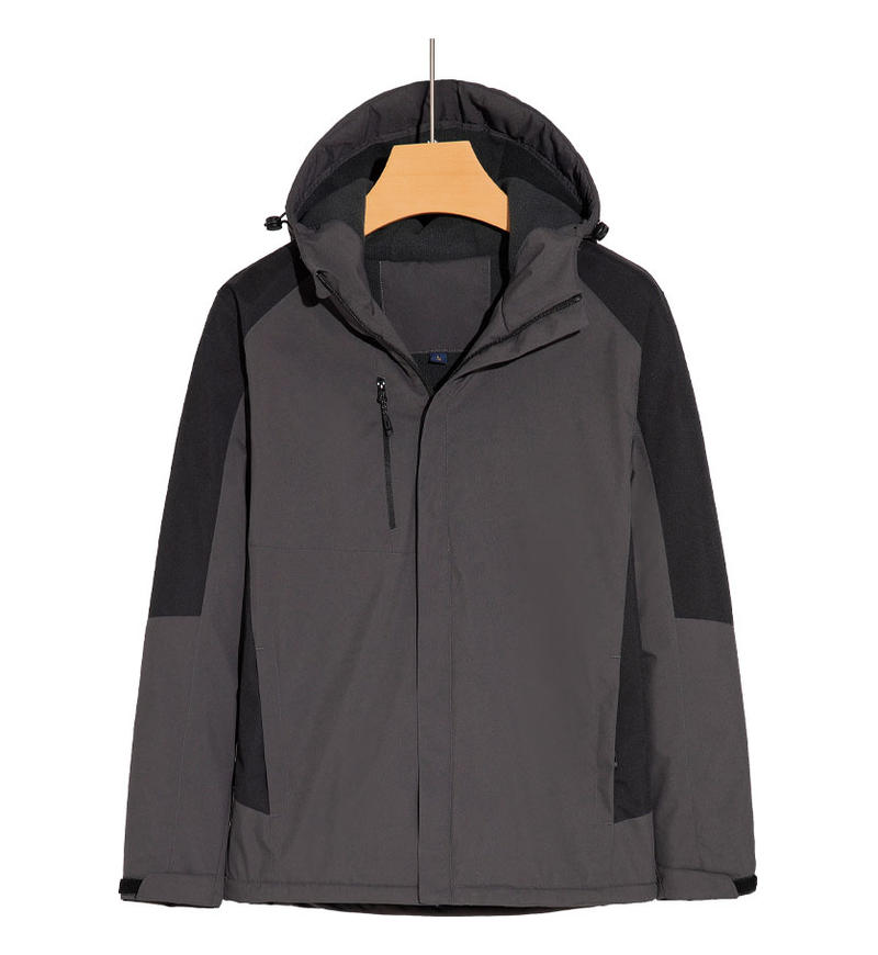 American Style High Quality Five Color Integrated Thickened Fleece Waterproof Breathable All Weather Plain Oversized Jacket