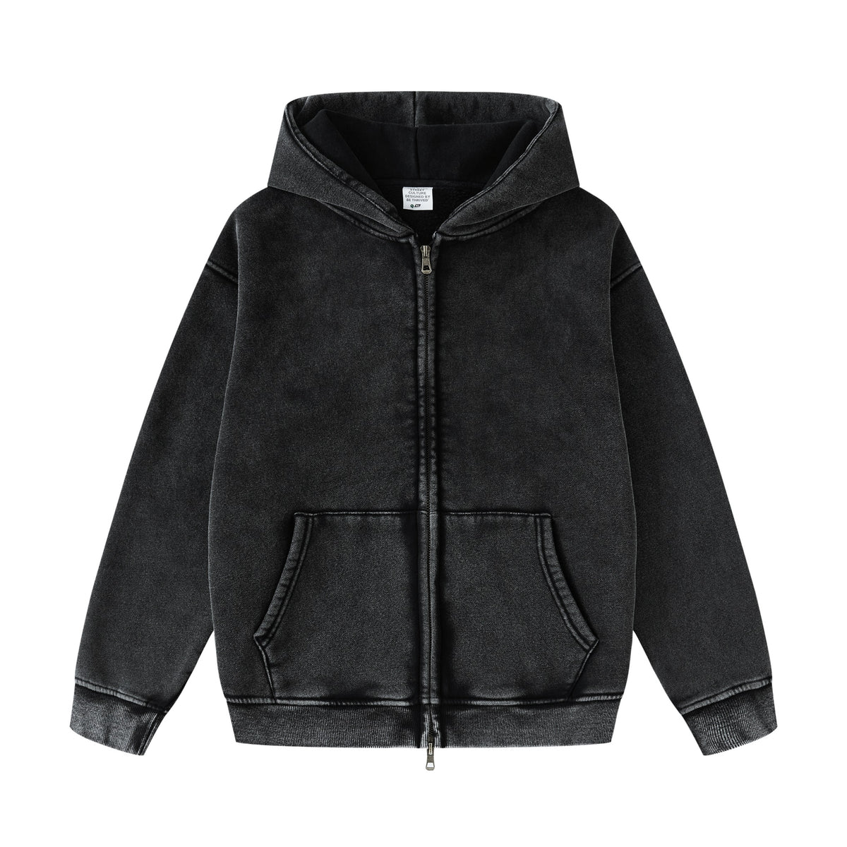 Customize Your Own Exclusive Design Children's Hand Washed Water Resistant Fleece Lined Plain Oversized Zipper Pullover Sweater