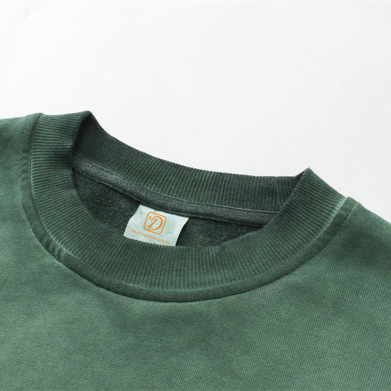 Heavyweight Custom Puff Printing 100% Cotton Washed Unisex Vintage Pullover High Quality Hoodie