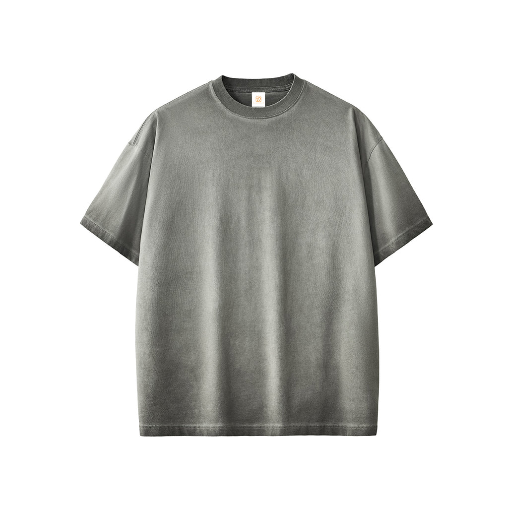 Customized t Shirts Streetwear Short Sleeve Vintage Heavyweight 100% Cotton Acid Wash High Quality Dtf Transfers for t Shirts