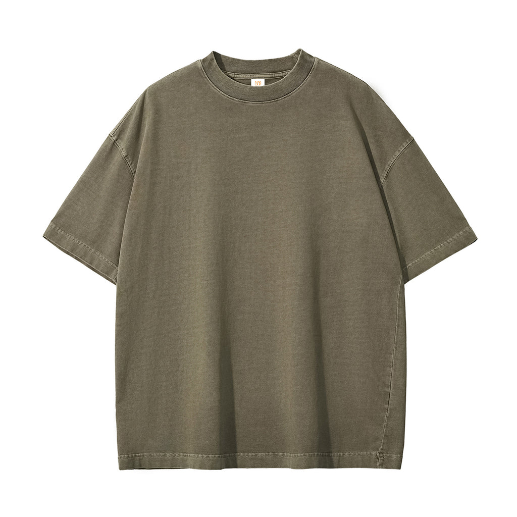 Heavyweight Streetwear 100% Cotton Custom Vintage Acid Wash Screen Printed Heat Transfers for T-shirts