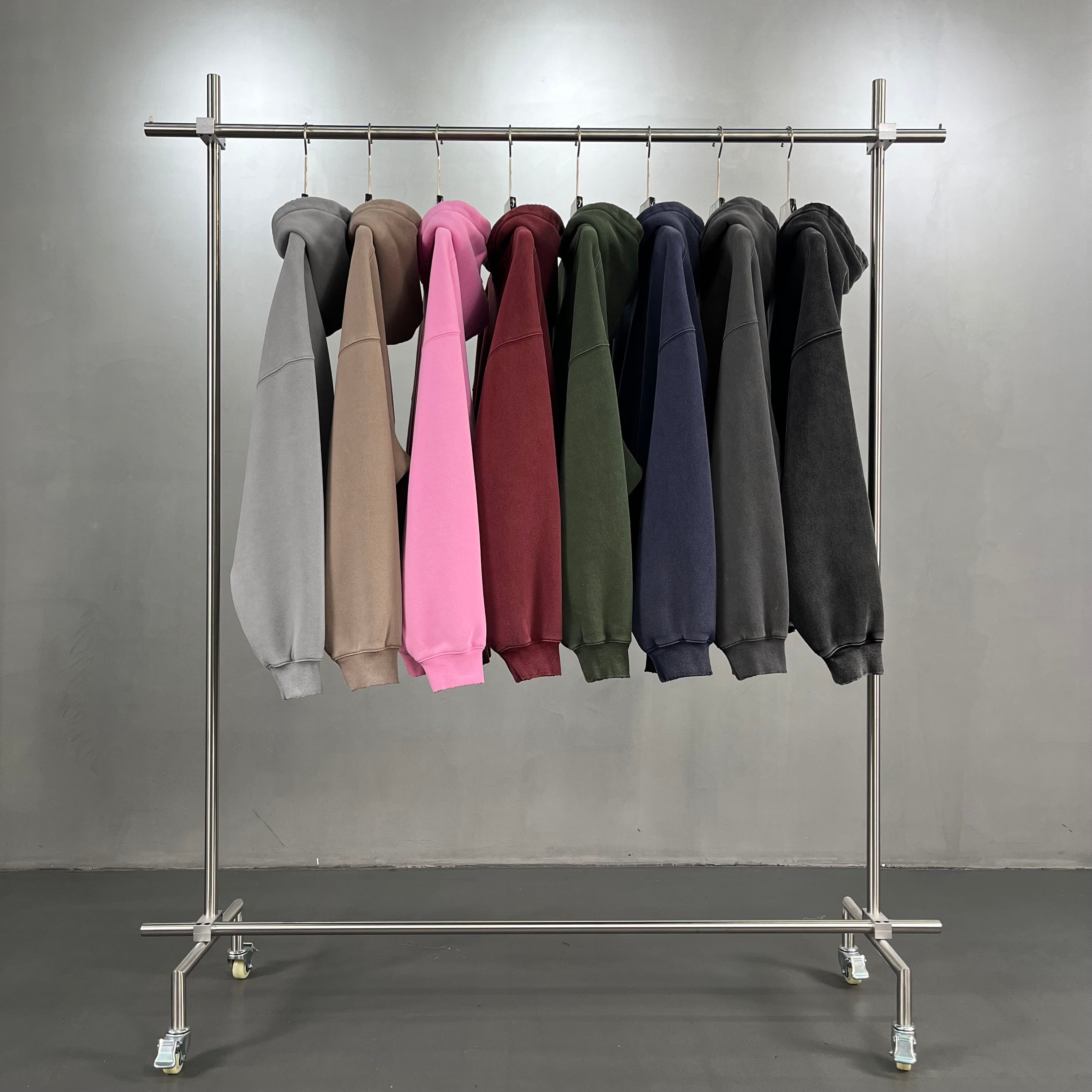 Wholesale Clothing Boxy Custom Fleece Blank Pullover Polyester/Cotton Drop Shoulder Vintage Streetwear Broken Men's Hoodies