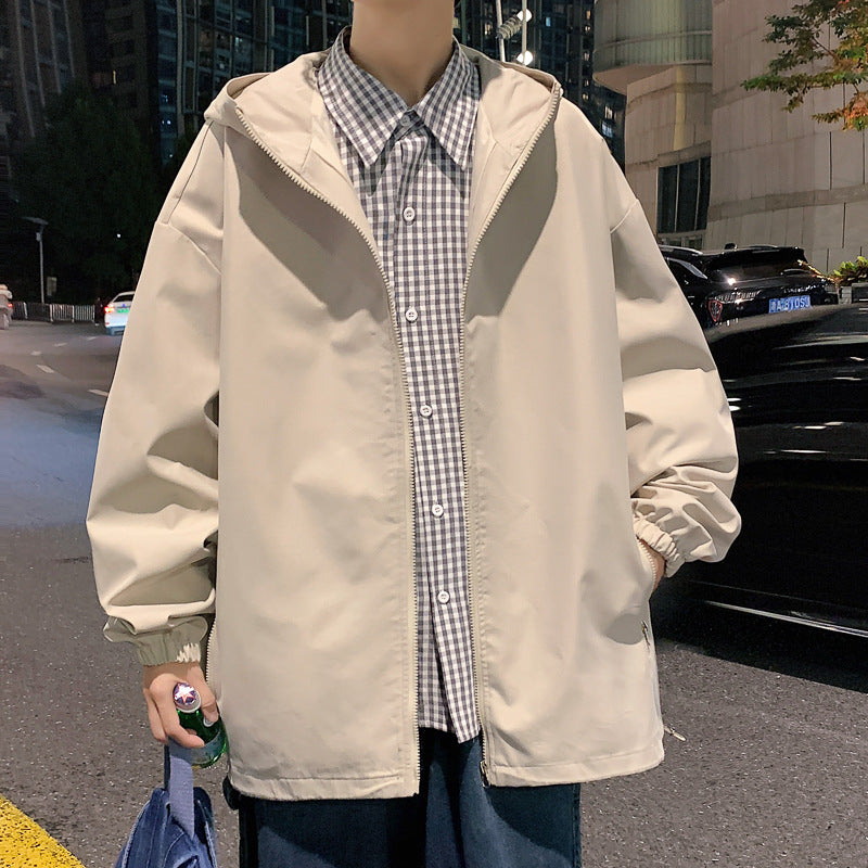 Oem 6 Color Loose Hooded Jacket Korean Version Trendy Youth Casual Sports Cardigan Simple Outerwear Fall and Winter Style